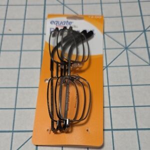 Equate Men's Black Metal Reading Glasses Set - Multipack, +2.00